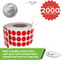 Royal Green Neon Sticker Labels on Roll - 1/4 Inch Bright Round Dots Label, 2000 Pack for Color Coding