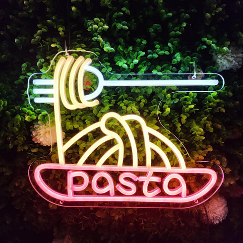 12.9" 10.4" Pasta Neon Sign Italian Pasta Decor Italian Pasta Restaurant Decorations Food Neon Sign Pasta Party