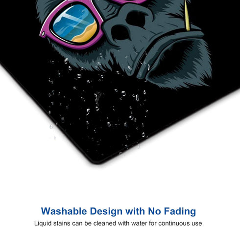 Funny Gorilla Design Computer Mouse Pad, Non-Slip Rubber for Home and Office