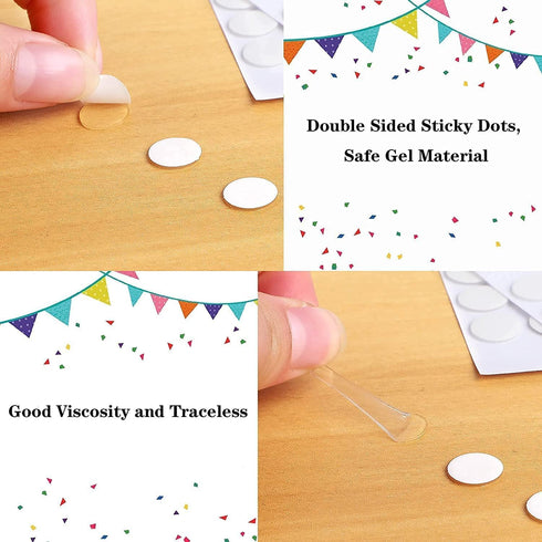 JANYUN 560 Pieces Double Sided Sticky Dots, Removable Round Putty Small Stickers for School and Festival Decoration
