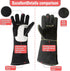 YESWELDER Leather Forge MIG Welding Gloves, Heat Resistant Black Gloves for Grill/BBQ/Oven