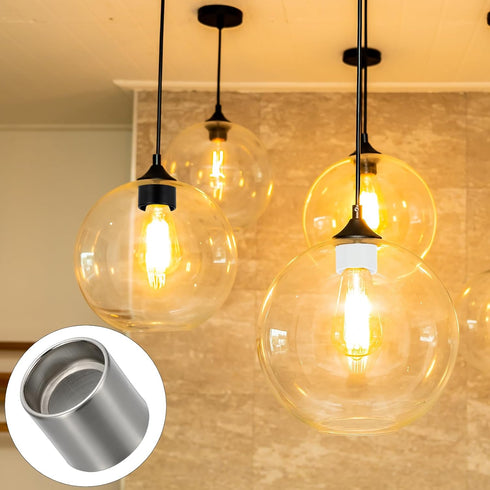 3pcs E26 E27 1-1/2 Inches 50mm 1.97" PATIKIL Light Socket Shade Ring, Medium Base Metal Sockets Lock Ceramic/Porcelain