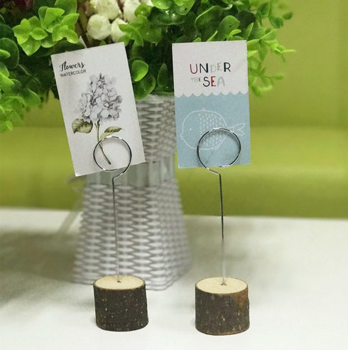 Rustic Real Wood Base Table Number Holders, 20pcs Wedding Table Number Stands, Party Decoration