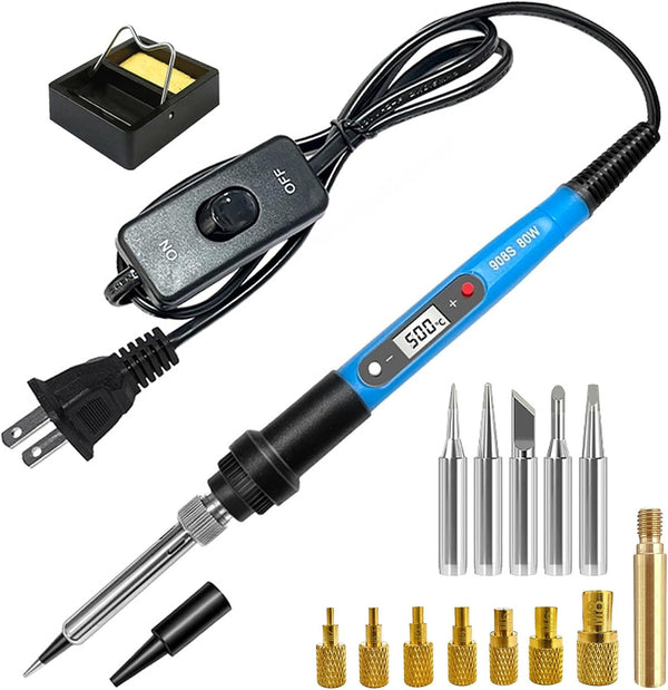 Lunamor Soldering Iron Heat Set Insert Tool, 80W 110V LCD Digital Soldering Welding