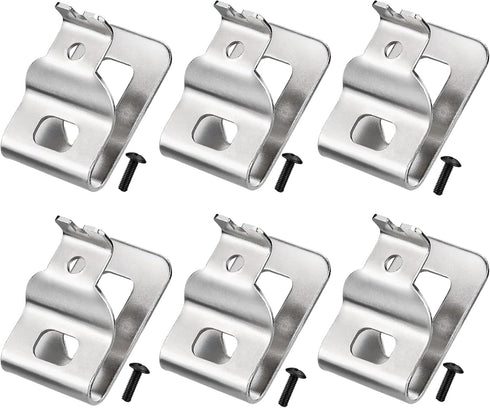 6pcs Stainless Steel Belt Clips for Dewalt 20V Power Tools, Compatible with N268241, DCD980, DCD985, DCD980L2,