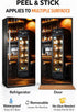KKYEJLQYI 70.86 23.3 Inches, Self Adhesive Refrigerator Cover x Peel and Stick Fridge Door Sticker, Decorative