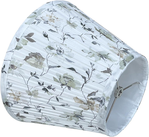 6x10x7.5inch TOOTO STAR Floral Print Small Lampshade, Pleated lamp shade for table & bedside lamps, Floor Lamps