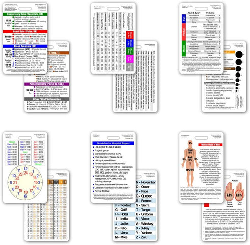 Mini EMT/First Responder Vertical Badge Card Set - 6 Cards