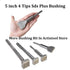 6 1/8 in. x 1 1/2 in. SDS Plus Mortar Raking Bit, Tile Thinset Removal Floor Scraper Bit for Rotary Hammer