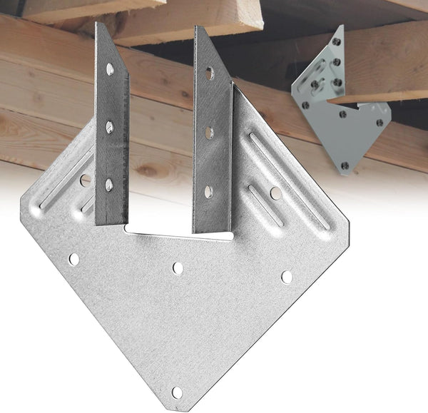 20 pcs Hurricane Ties for Rafters, Galvanized Hurricane Straps, 18-Gauge Rafter Tie Brackets for Roofing Trusses