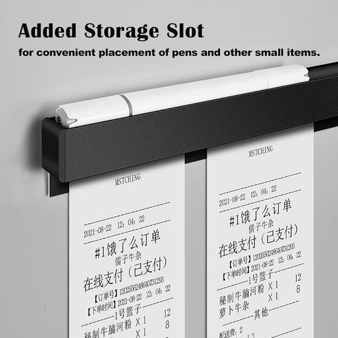 origreen 2 19.7", 2pcs) Pieces Ticket Holder Receipt Holder for Restaurant Refrigerator, No Drill Restaurant Ticket