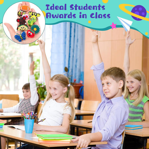 Pencil Charms Bulk for Kids, 120 Pcs Pencil Clips and Decorations for Classroom Rewards