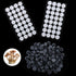 Zonon 64 Pcs Synthetic Filter Paper Stickers, 0.3 Um Filter Disc for Mushroom Cultivation with 100 Rubber Stopper