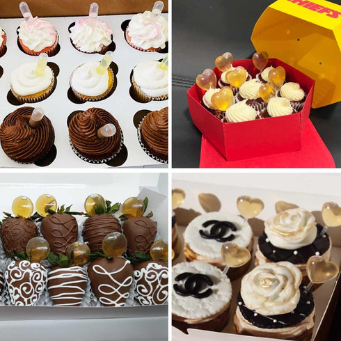 60 Pieces 4ml Plastic Pipettes Squeeze for Cupcakes, Chocolate, Strawberries, Liquid Transfer Dropper Injector Mini