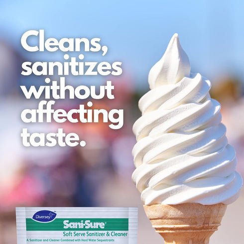 90234 1-Ounce Packet Diversey Sani-Sure Soft Serve Sanitizer & Cleaner, for Shake, Slush, Yogurt Machines & Food