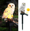 DOUBLE 2 C Solar Garden Light, Owl Stake Light, Waterproof Warm White LED for Garden, Patio, Yard Decoration