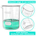 ONiLAB Glass Measuring Beaker Set, 50ml 100ml 250ml 500ml 1000ml (Pack of 5), 3.3 Boro Griffin Low Form with Printed