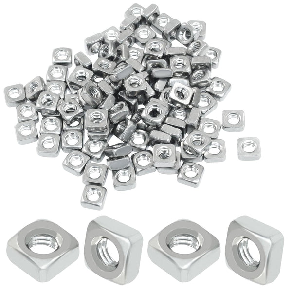 Waziaqoc 100 PCS 304 Stainless Steel M4 Square Nuts