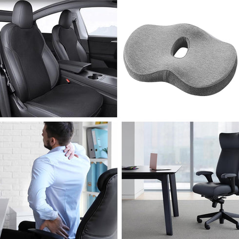 Generic Heavy Duty Support Cushion - Posture Support, Seat Cushion for Airplane Travel | Orthopedic Memory Foam Pillow
