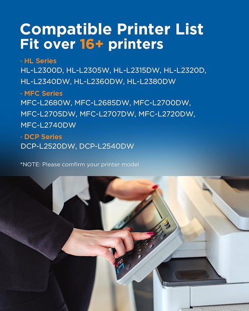 TN660 Compatible Toner Cartridge for Brother TN660 TN-660 TN630, Works with HL-L2300D HL-L2380DW HL-L2320D DCP-L2540DW