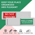 Privacy Sign - Do Not Disturb/Welcome for Home Office, Restroom, Conference, Hotel, Magnetic Slider Indicator