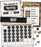 Schoolgirl Style Industrial Chic Bulletin Board Set—Farmhouse Monthly Calendar, Rustic Heart, Star, Cupcake Birthday and Special Occasion Accents, Seasons and Days of the Week Charts, (95 pc) by Schoolgirl Style