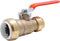 SharkBite 1 Inch PVC x 3/4 Inch CTS Ball Valve - Push to Connect Brass Plumbing Fitting