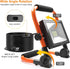 50W 4300LM 500W IP66 16.4FT 5000K LTE LED Work Light, Equivalent Portable Light Waterproof Outdoor Flood Lights Cable