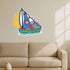 Azeeda (DW00162638) 'Toy Sailing Boat' White Premium Vinyl Decal Sticker Waterproof, Durable & Easy to Apply - Ideal