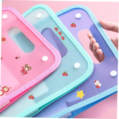 File Holder Bulk Folders, Plastic Multi Pocket Binder Organizer, Accordion File Organizer Tote for A4