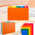 Lewtemi 50 Pieces Index Card Dividers Set with Tabs - Alphabet Tabbed Guides & Self-Adhesive Number Stickers (Multi