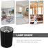E27 Round Lamp Shade for Table and Floor Lamps, Socket Compatible, Black Decorative Lampshade Cover, Modern Small Size