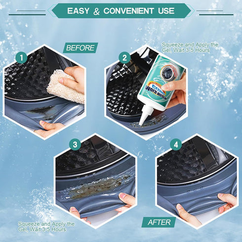 10 Oz Bleach Stain Remover Gel, Heavy-Duty Tile Grout Cleaner - Bleach Washer Cleaner for Stain Removal in Bathroom