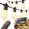 addlon 33FT (27+6) Solar String Lights for Outside Outdoor Waterproof with USB