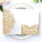ponatia 20PCS Tri-Fold 5 x 7 Laser Cut Wedding Invitation Pockets, 5.12 x 7.2 (Gold Glitter, No Inner Sheet)