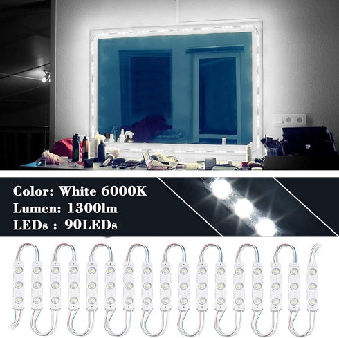 Dimmable 13ft(4m), Kintion LED Vanity Mirror Lights with RF Remote, Hollywood Style Bathroom Waterproof, for Full Body
