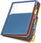Cardinal 8-Tab Expanding Plastic Binder Dividers, Flexible Front Pockets, Insertable Multicolor Tabs, Letter Size