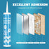 PAULINN Clear Silicone Sealant, 100% Waterproof Adhesive Caulk for Home, RV, Marine, 10.2 Oz, 1 Pack