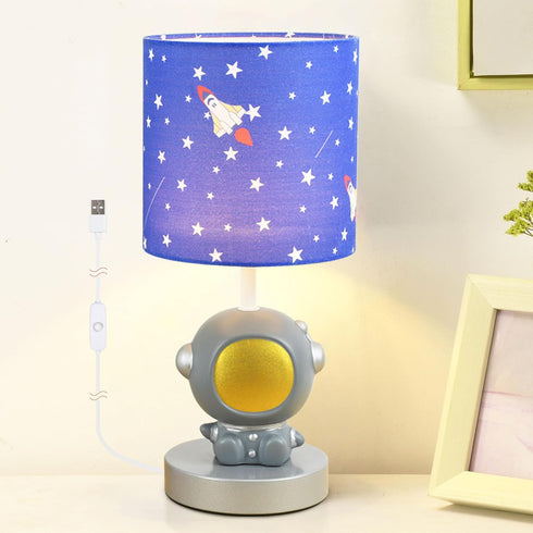 Astronaut LED Table Lamp with USB Port DC5V,Blue Kids Table Lamp,Night Light