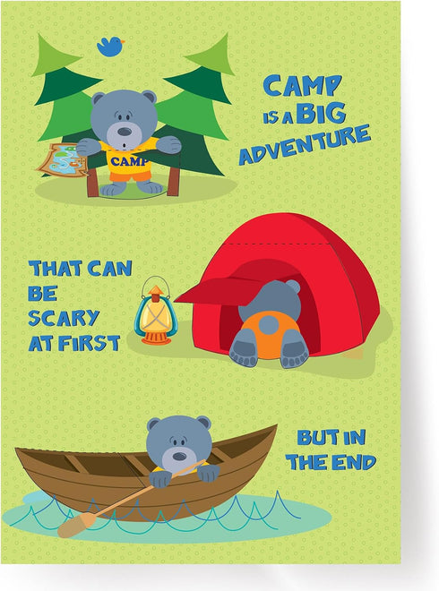 6 Designer Greetings Assorted Real Adventure Camp Cards, Card Designs with Envelopes Perfect for Parents to Send