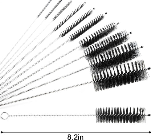 LOVEINUSA Straw Cleaner Brush Set of 10PCS, 8.2 Inch Nylon Pipe Cleaners for Reusable Straws