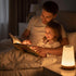 Dimmable Kids Touch Night Light: LED Bedside Lamp Eye-Caring Soft Warm USB Rechargeable Portable for Home Bedroom