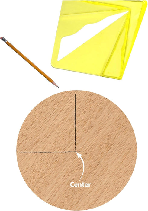 Savannah Yellow Transparent Center Finder for 8 inch Square, Round, Octagon, and 5-3/4 inch Hexagon Material