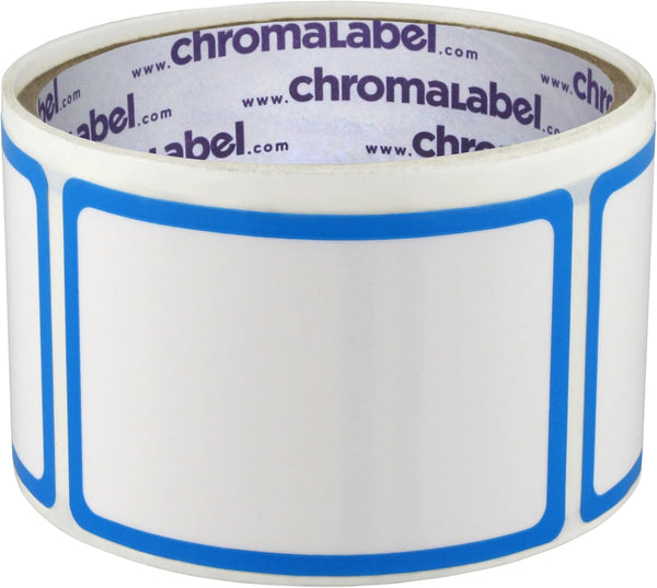 ChromaLabel 2 x 3 Inch Rectangular Dry Erase Labels - Pack of 50 for Storage Bin and Tile Labels