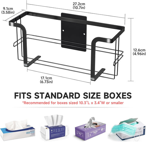 Wall Mount Glove Holder, Durable Metal Glove Box Dispenser, Organizer for Rubber Latex Gloves
