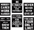 HOMANGA Inspirational Wall Art, Motivational Posters for College Dorm Decor, Set of 6 Canvas Prints 8x10 Inch Unframed