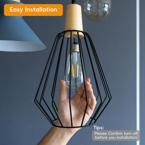 Edison LED Light Bulbs, 8Watt Dimmable, 5000K Daylight White, E26 LED Bulb 60watt Equivalent, 800lm, 6 Packs
