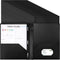 Cholemy 36 Pcs Plastic Pocket Folders, Heavy Duty with 2 Pockets and 3 Prongs, Letter Size Bulk File Folders (Black)