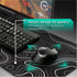 Minimalist Topographic Map Mouse Pad, Extended Large Black & White Non-Slip XXL Gaming Desk Mat with Stitch Edge