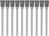 10pcs Carbide Rotary Burrs, 3/32" (2.35mm) Shank, 1/4" (6mm) Head Double Cut Inverted Cone N Shape Die Grinder Bits for